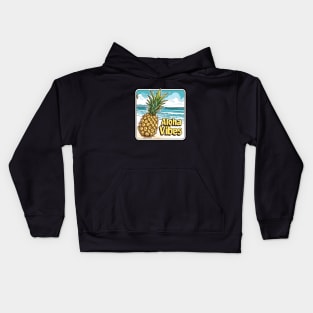 Tropical Beachside Bliss with 'Aloha Vibes' Kids Hoodie